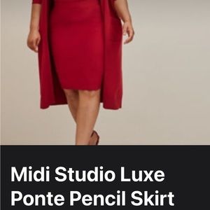 Red torrid pencil skirt